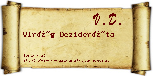 Virág Dezideráta névjegykártya