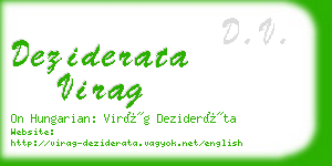 deziderata virag business card